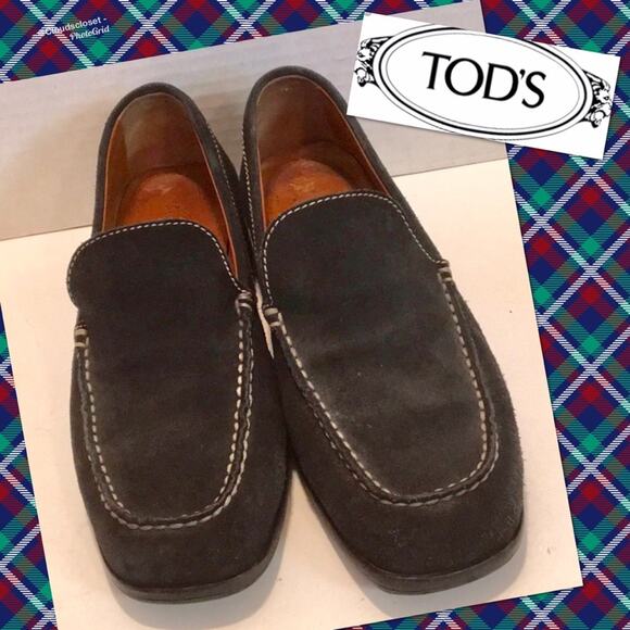 Tods Navy SUEDE Slip on Loafer Casual- DRESS 8 main image 4